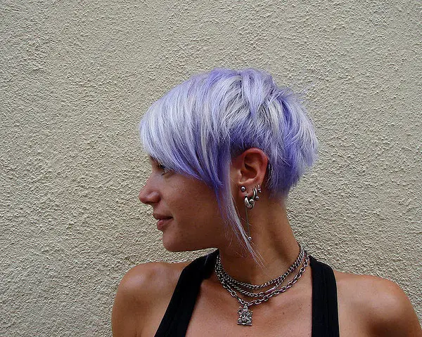 fun chic lilac this hair color for short cropped hair goes for