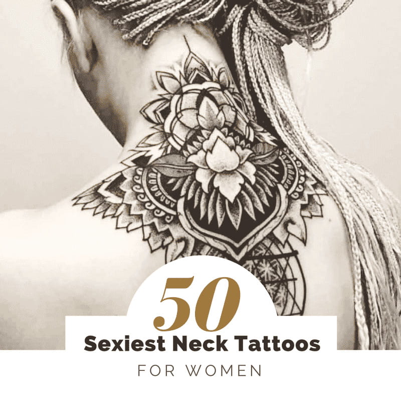 Sparrow sexiest Neck Tattoos for women. 
