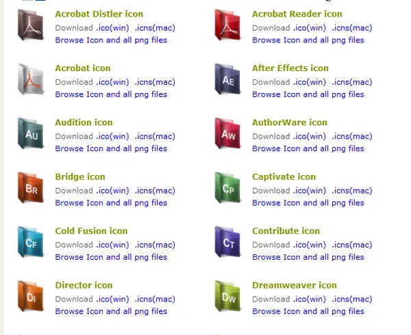Adobe Folders Icons Set