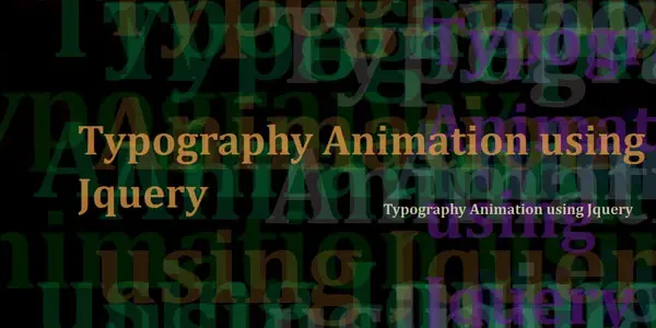 Typography animation using jquery