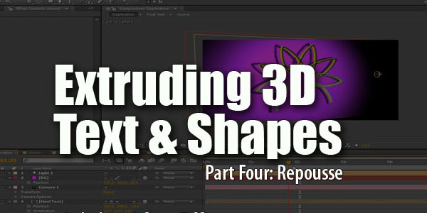 Extruding 3D Text & Shapes 4: Repousse