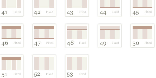 fixed width css layouts