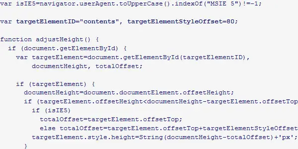 Making web pages extend to the bottom of the browser window