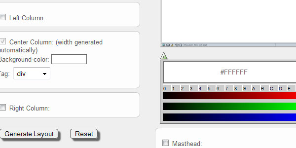 CSS Layout Generator