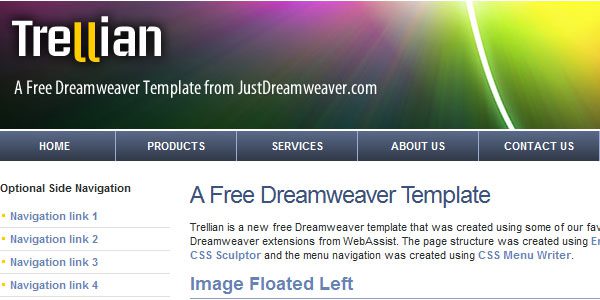 fre dreamweaver templates