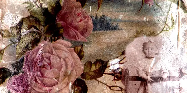 Vintage Collage with Roses