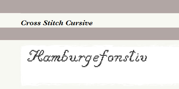 Cross Stitch Cursive