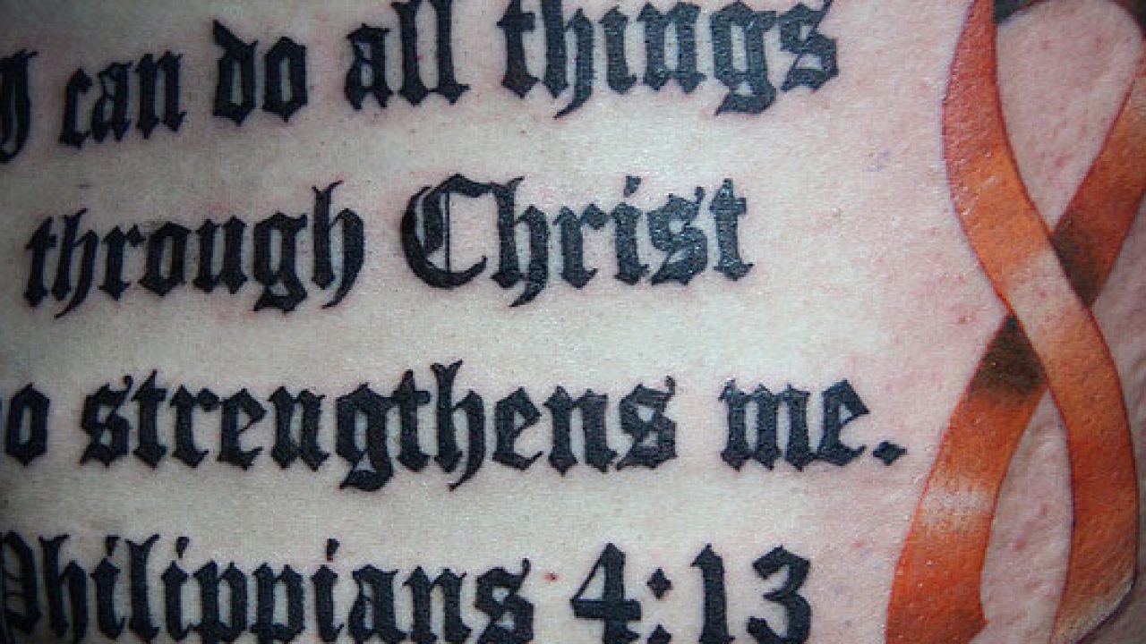Philippians 4 13 Tattoo Chest