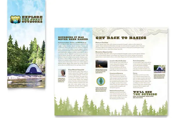 Campgrounds, Parks & Recreation Brochure Template 