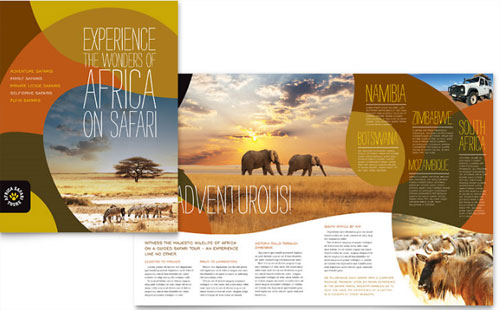 African Safari Brochure Template 
