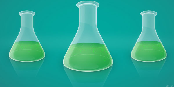 Create a chemistry flask illustration