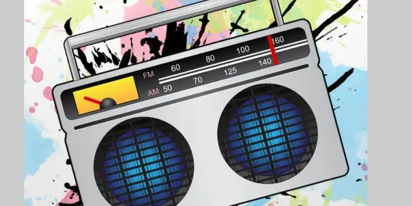 Create a transistor radio icon in illustrator