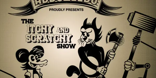 Create The Itchy and Scratchy Show Retro Version on Illustrator