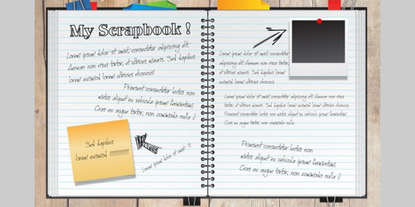 Create a fun scrapbook in illustrator