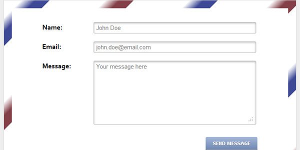 HTML5 & CSS3 envelope contact form