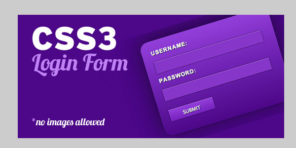 Create a Slick CSS3 Login Form 