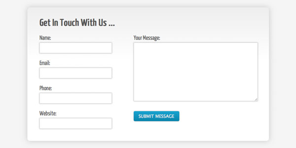 Create A Clean and Stylish CSS3 Contact Form 