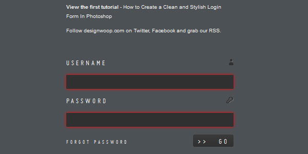 Create a Clean and Stylish Login Form With HTML5 and CSS3