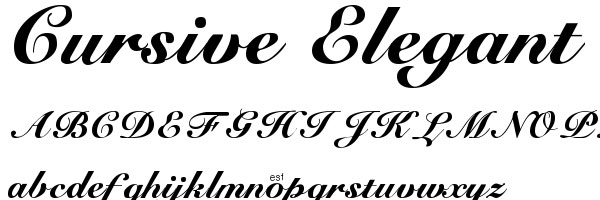 Cursive-Elegant font