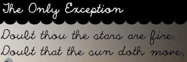 The Only Exception font