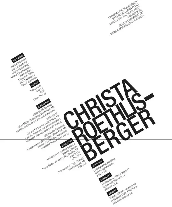 Typographic Resume