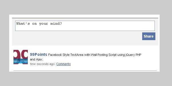 Facebook Style TextArea with Wall Posting Script using jQuery PHP and Ajax