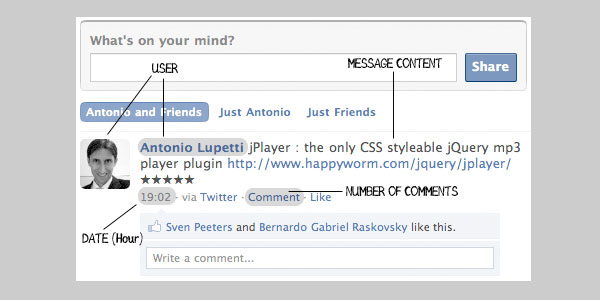 How to implement a Post-to-Wall Facebook-like using PHP and jQuery