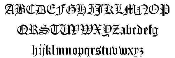 Canterbury font