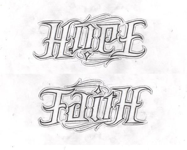 Hope Faith AMBIGRAM