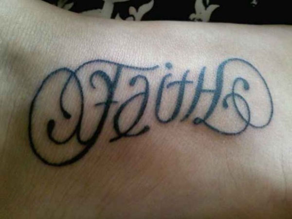 Ambigram tattoo Hope / Faith