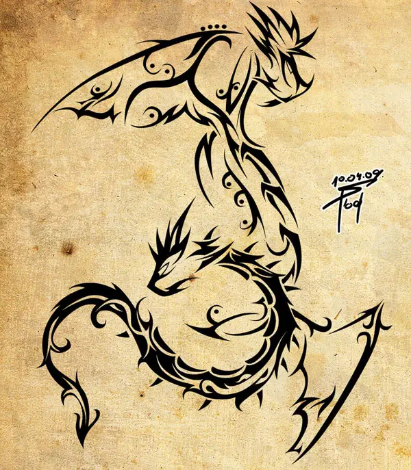 Double dragon tattoo