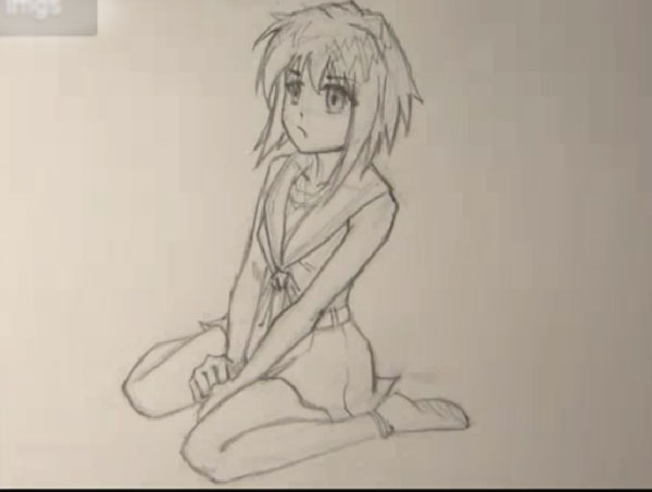 how to draw anime sitting poses