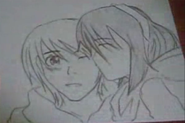 How to draw sweet couple anime