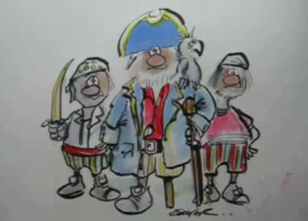 HOW TO DRAW CARTOON PIRATES