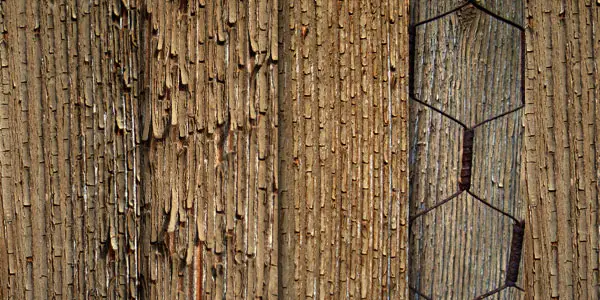 Exfoliated wood