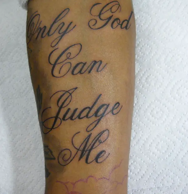 Fear No One But God Tattoo