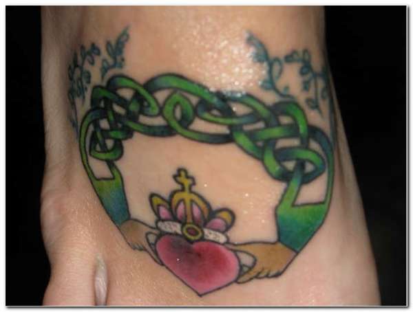 Glossy Claddagh Irish Tattoo