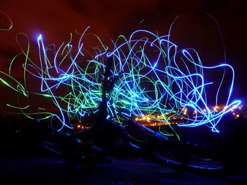 Light painting in public