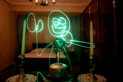 light painting autoretrato