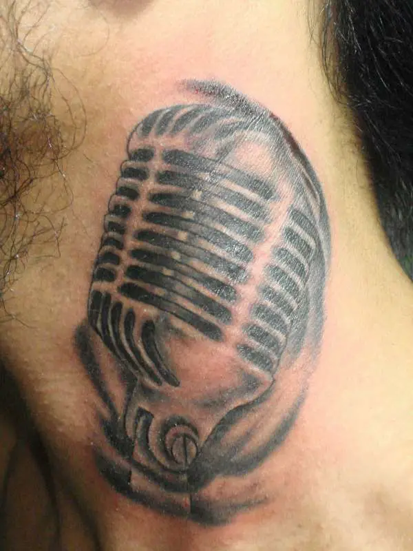 Old School microphone tattoo  Tatoo