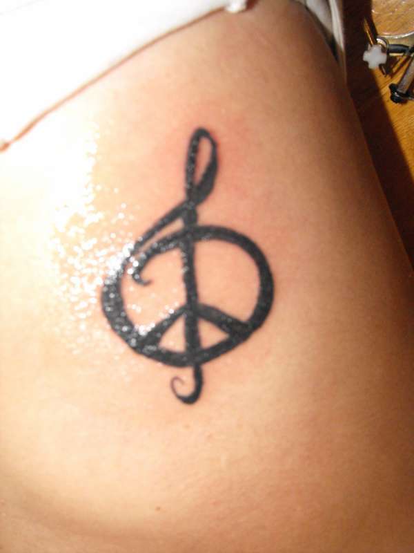Music and Peace Tattoo