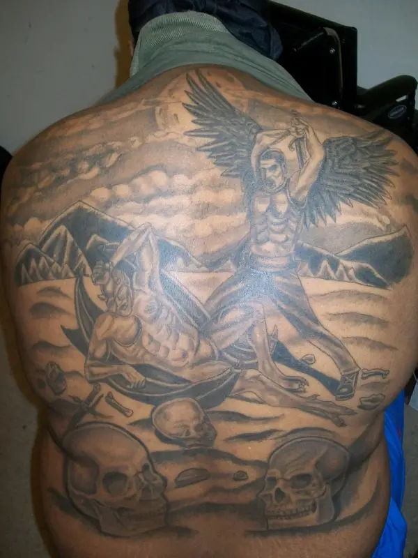 Angels and Demons Cracking the Code of Jais Tattoo Journey  CUSTOM TATTOO  DESIGN