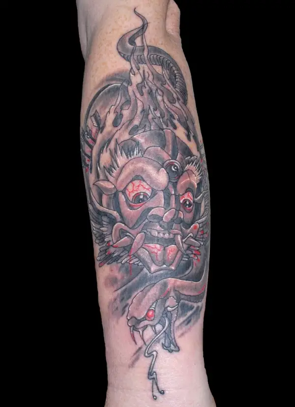 Blood Thirsty Demon Tattoo