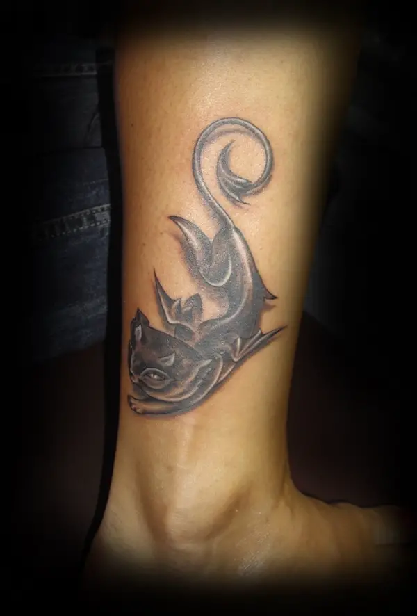 Demon Cat Tattoo