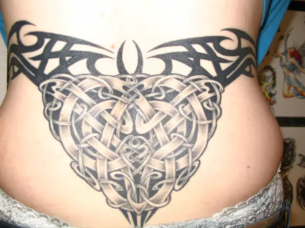 Celtic Tribal Lower back Tattoo