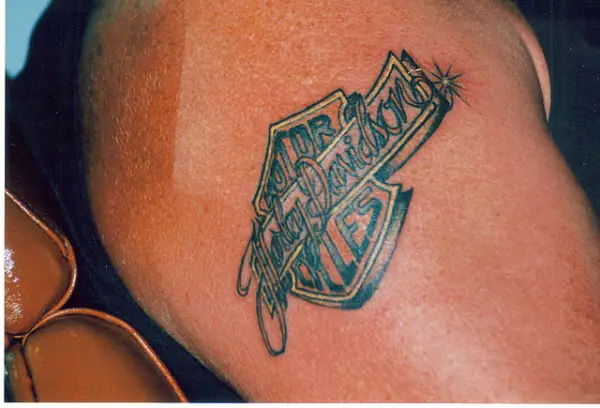 Shining Harley Davidson Tattoo