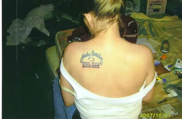 Harley Davidson Girl Tattoo