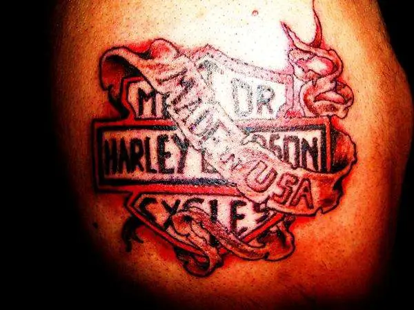 90 Harley Davidson Tattoos For Men  Manly Motorcycle Designs