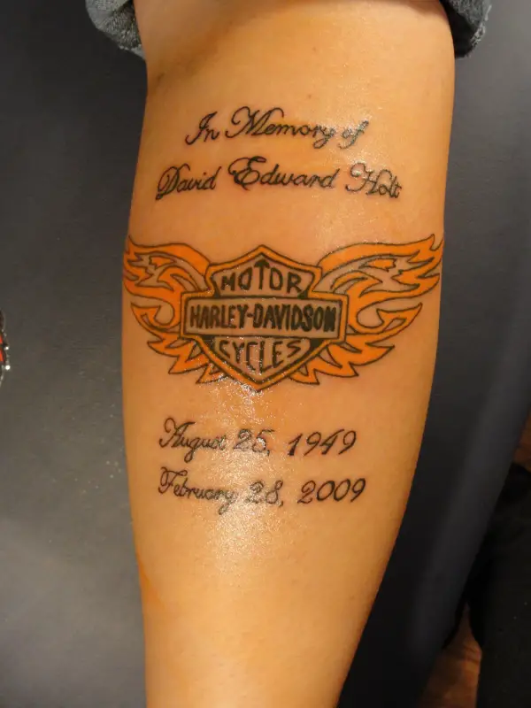 Biker And Harley Davidson Tattoos