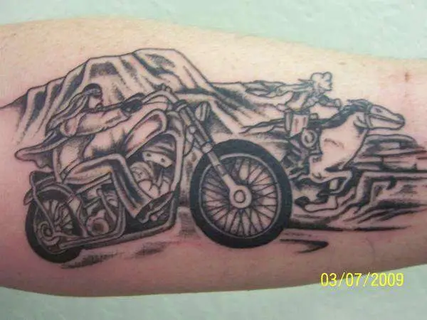 Harley Davidson Racing Tattoo